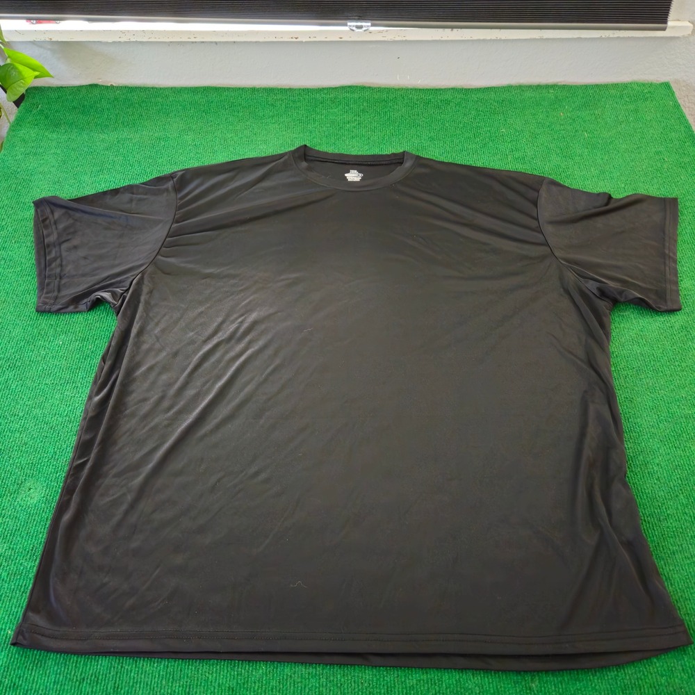 POWER TEK Black Short Sleeve T Shirt Men's XXL Polyester Athletic‎ Casual